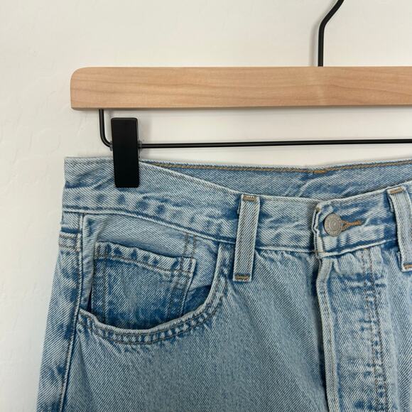 NWOT Levi’s Sample Piece ICONIC LONG SKIRT Medium Wash Maxi denim skirt size 27 - Picture 5 of 10